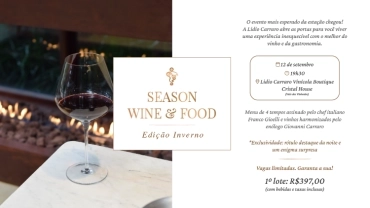 Lidio Carraro Season Wine & Food VI SETEMBRO